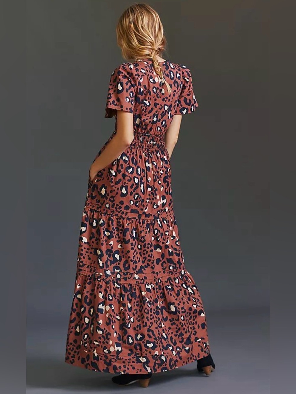 ANTHROPOLOGIE The Somerset Maxi Dress in Cheetah Print - Picture 3 of 7